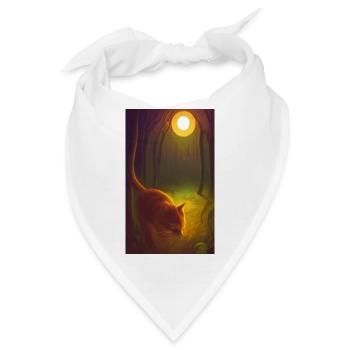 Cat AI Generated Art - Bandana - Weiß - Vorne