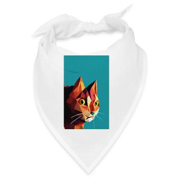 Cat AI Generated Art - Bandana - Weiß - Vorne