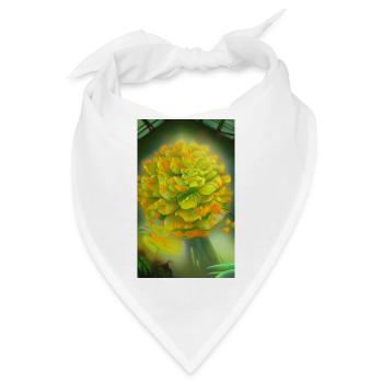 Blühende Fantasy-Alien-Blume auf einem fremden Planeten - Bandana - Weiß - Vorne