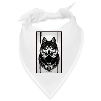 Wolf - Bandana - Weiß - Vorne