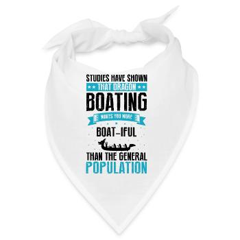 Drachenboot und Drachenboot Crew - Bandana - Weiß - Vorne