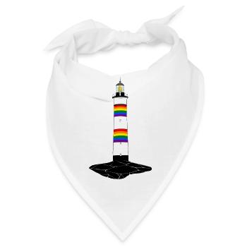LGBT-Leuchtturm - Bandana - Weiß - Vorne