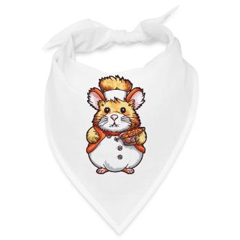 Hamster als gelernter Hoch hat Essen gemacht. - Bandana - Weiß - Vorne