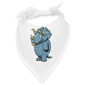 Triceratops - Bandana - Weiß - Vorne