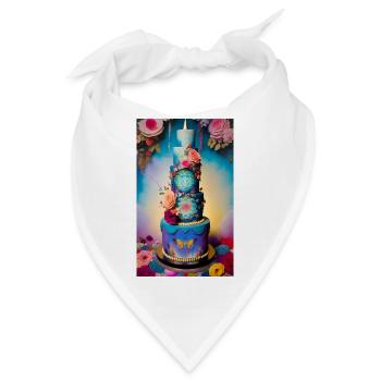 Schöner Kuchen zur Feier des Anlasses - Bandana - Weiß - Vorne