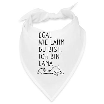 Egal wie lahm du bist ich bin lama - Wortspiel - Bandana - Weiß - Vorne