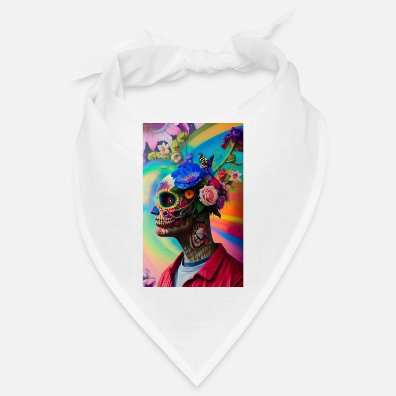 ŒUVRE Flower Skull Head Guy Bandana