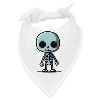 Skelett - Bandana - Weiß - Vorne
