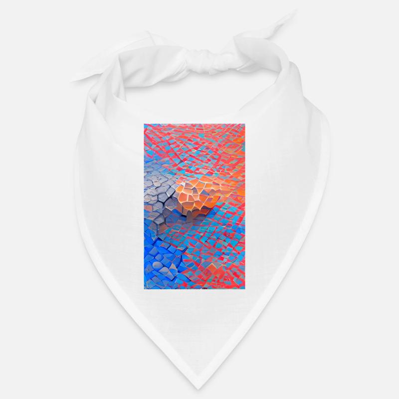 Motif 3D vibrant avec des briques colorées comme des blocs Bandana