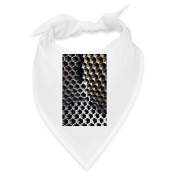 Metallisches kartesisches Design - Bandana - Weiß - Vorne