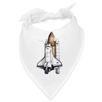 Space Shuttle beim Start - Bandana - Weiß - Vorne