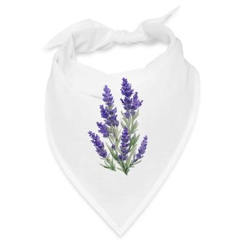 Lavendel - Bandana - Weiß - Vorne