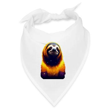 Schläfriges Faultier - Bandana - Weiß - Vorne