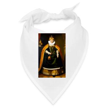 Angela Merkel als Barock-Monarchin - Bandana - Weiß - Vorne