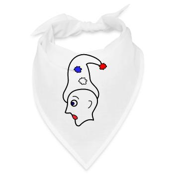 Harlekin - Bandana - Weiß - Vorne
