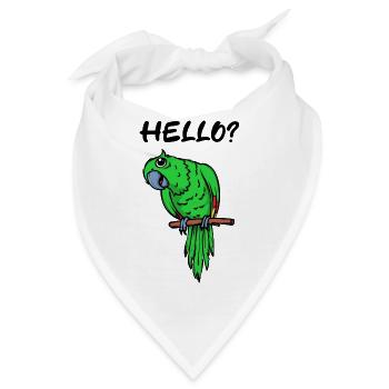 Papagei Spruch Vogel Zootiere Vogelliebhaber - Bandana - Weiß - Vorne