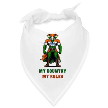 Mein Land meine Regeln Indien Elefant - Bandana - Weiß - Vorne