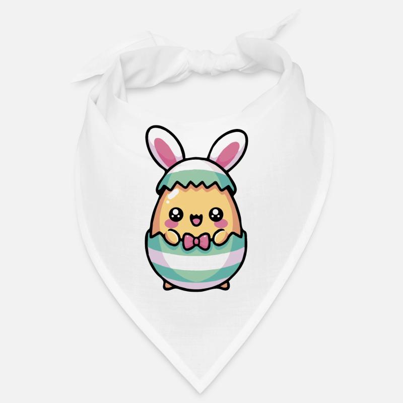 Lapin de Pâques Chibi mignon dans un œuf Bandana