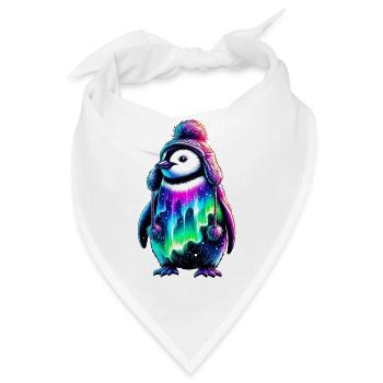 Aurora Borealis Pinguin - Bandana - Weiß - Vorne