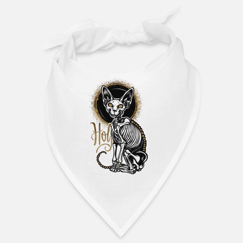Cat Sphinx Skeleton Tattoo Bandana