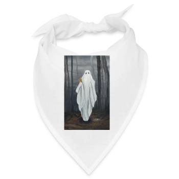 Gespenst mit Blümchen - Bandana - Weiß - Vorne