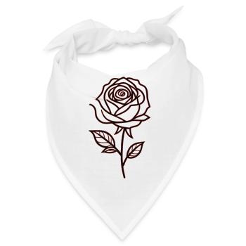 Leuchtende Rosen Silhouette - Bandana - Weiß - Vorne