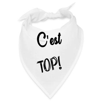 Nach oben. HUMOR. MOTTO. ZITAT. NACHRICHT. RUHESTAND. - Bandana - Weiß - Vorne