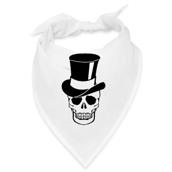Skull Zylinder - Bandana - Weiß - Vorne