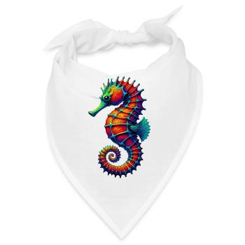 Seepferdchen - Bandana - Weiß - Vorne