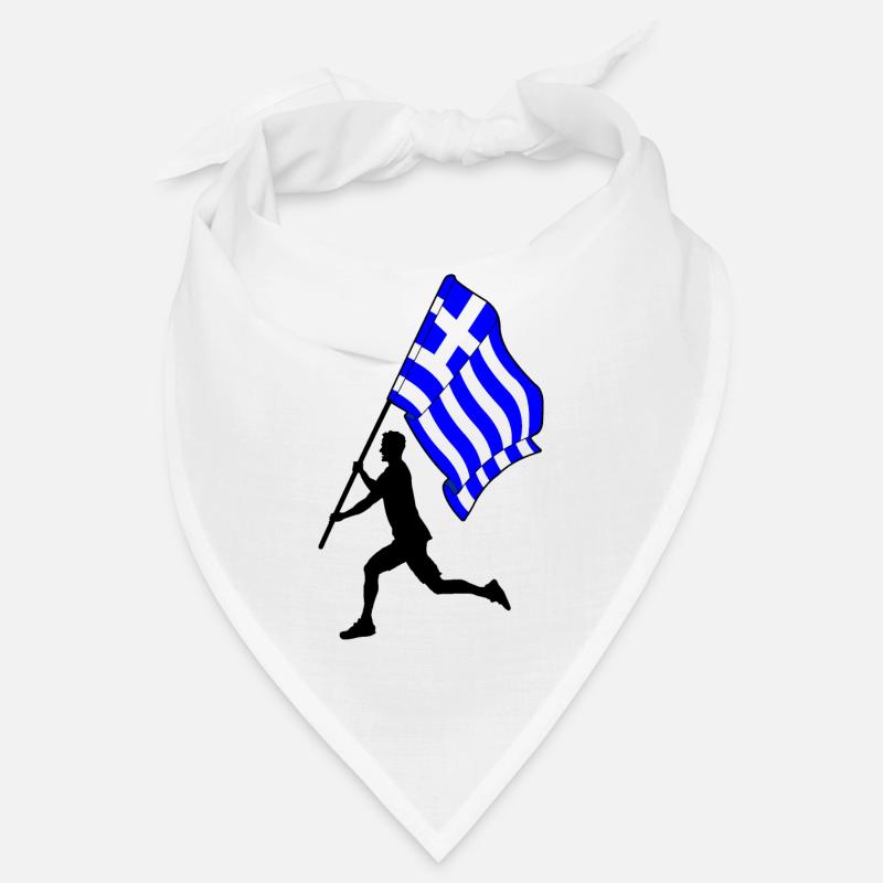 Flagge Griechenland Mann läuft Bandana