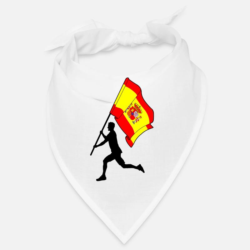 Flag Spain man running Bandana
