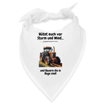 Bauernproteste - Bauerndemo 2024 Shirt&Jacken - Bandana - Weiß - Vorne