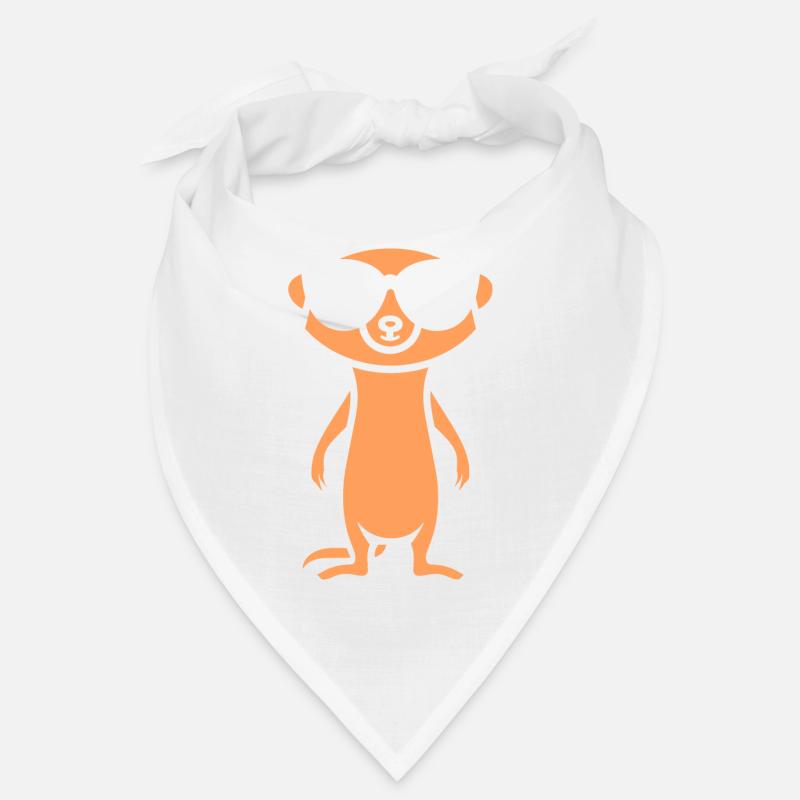 Erdmännchen - Bandana - Weiß