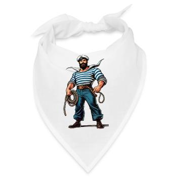 Seemann Kapitän - Bandana - Weiß - Vorne