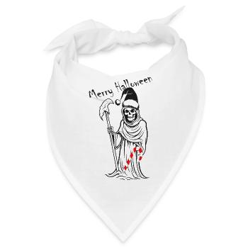 Sensenmann mit Zuckerstange Halloween - Bandana - Weiß - Vorne