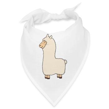 lama - Bandana - Weiß - Vorne