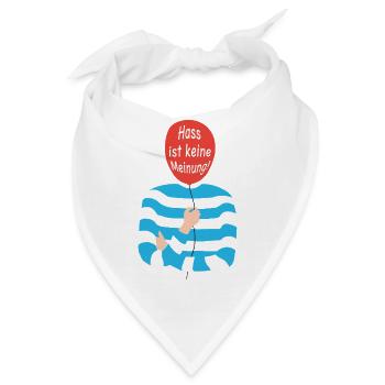Hass ist keine Meinung - Bandana - Weiß - Vorne