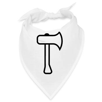 Axt - Bandana - Weiß - Vorne