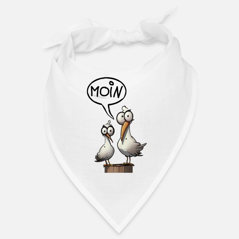 Die Bäädden Möwen - Möwe moin - Bandana - Weiß