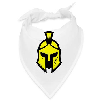 Spartaner Helm Symbol - Bandana - Weiß - Vorne
