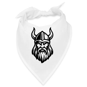 Wikinger Kopf - Bandana - Weiß - Vorne