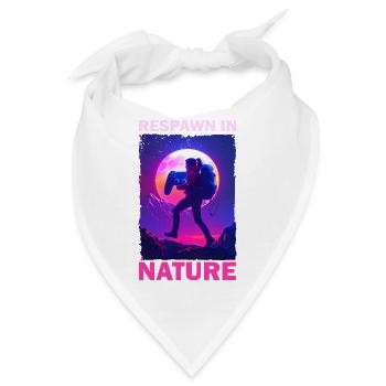 Abenteuerliche Gaming-Naturkulisse - Bandana - Weiß - Vorne