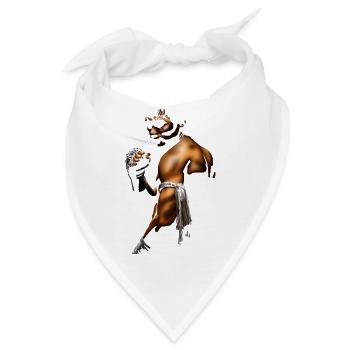 Kampfgeist Boxer Illustration - Bandana - Weiß - Vorne