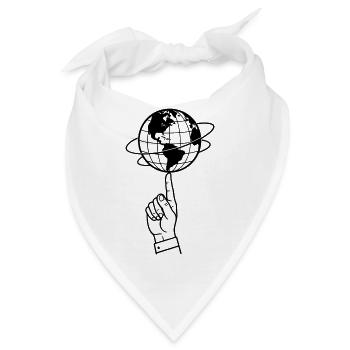 Welt balancieren | Welt im Gleichgewicht - Bandana - Weiß - Vorne