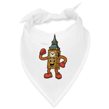 Großer sprechender Uhrenturm - Bandana - Weiß - Vorne