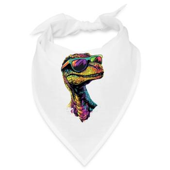 Raptor Velociraptor Dinosaurier Dino Raptoren - Bandana - Weiß - Vorne