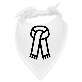 Schal - Bandana - Weiß - Vorne