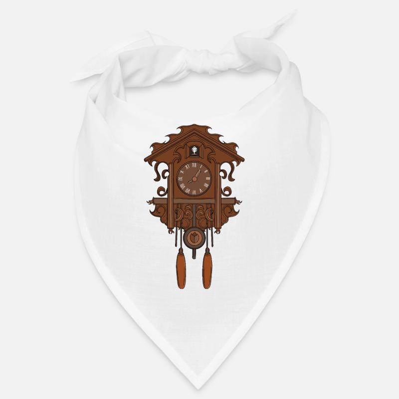 Vintage Rustic Cuckoo Clock Charm Bandana