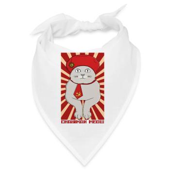 Vorsitzender Meow – Der Anführer der Purr-ty - Bandana - Weiß - Vorne