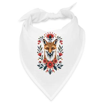 Blumenfuchs Porträt - Bandana - Weiß - Vorne